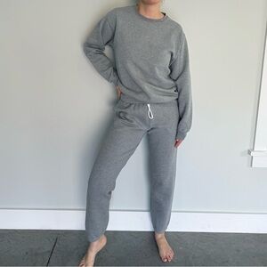 Fruit of the Loom Heather Gray Sweatshirt & Jogger Set